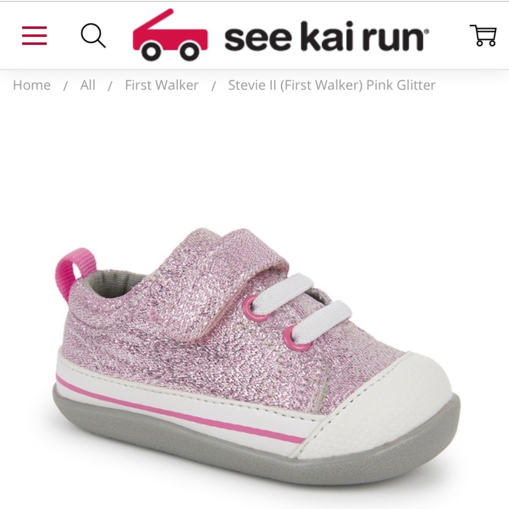 SEE KAI RUN Stevie 2 First Walker Pink Shoes
